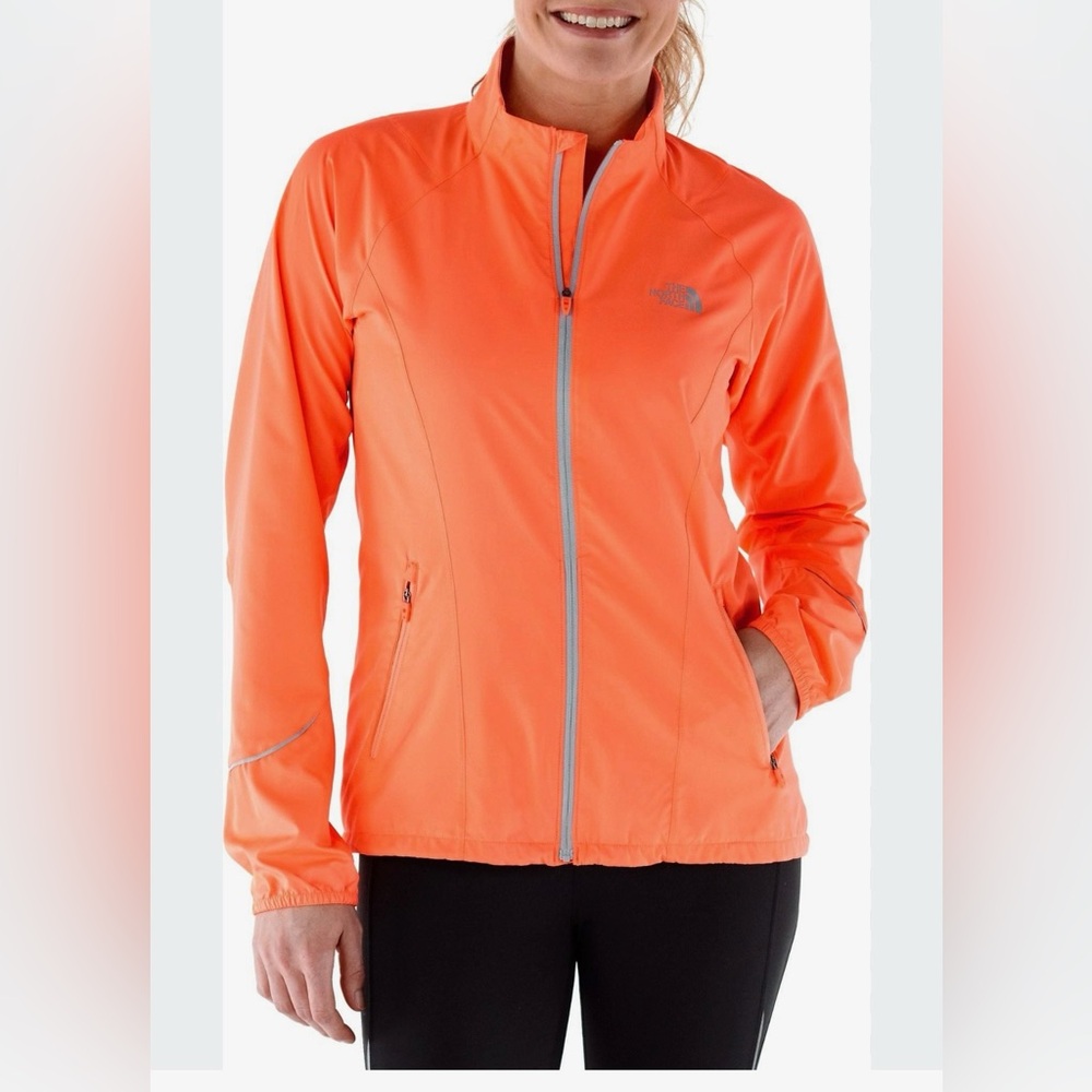 The North Face Running Windbreaker Jacket Neon Orange Women’s size XS